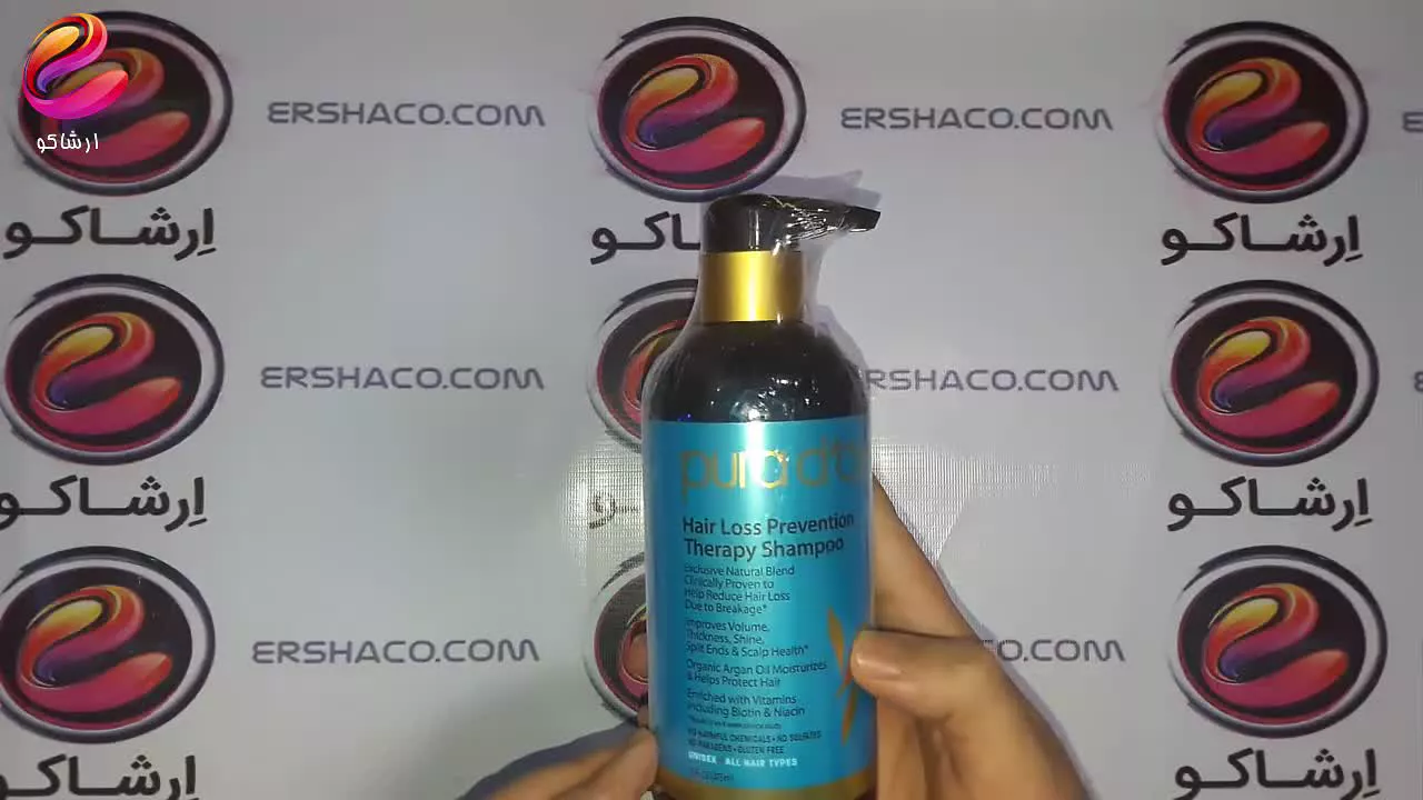 آنباکسینگ شامپو ضد ریزش با روغن آرگان PURA DOR