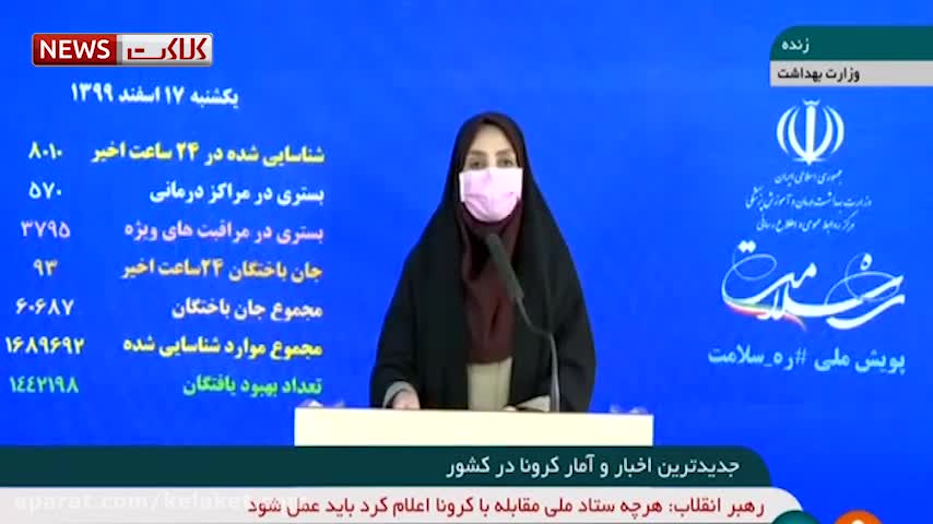 آخرین آمار کرونا ۱۷ اسفند ۹۹: جان باختن ۹۳ بیمار در شبانه روز گذشته