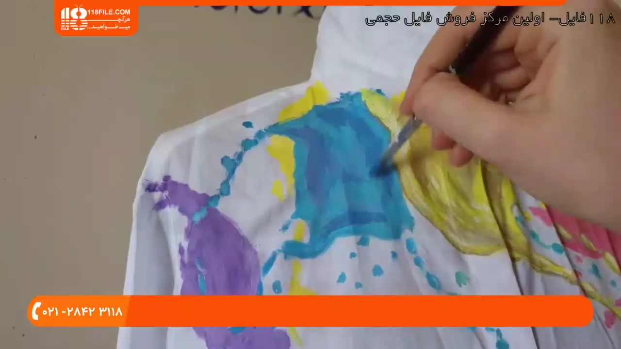 نقاشی روی پارچه - آموزش طرح فانتزی - مالک پور