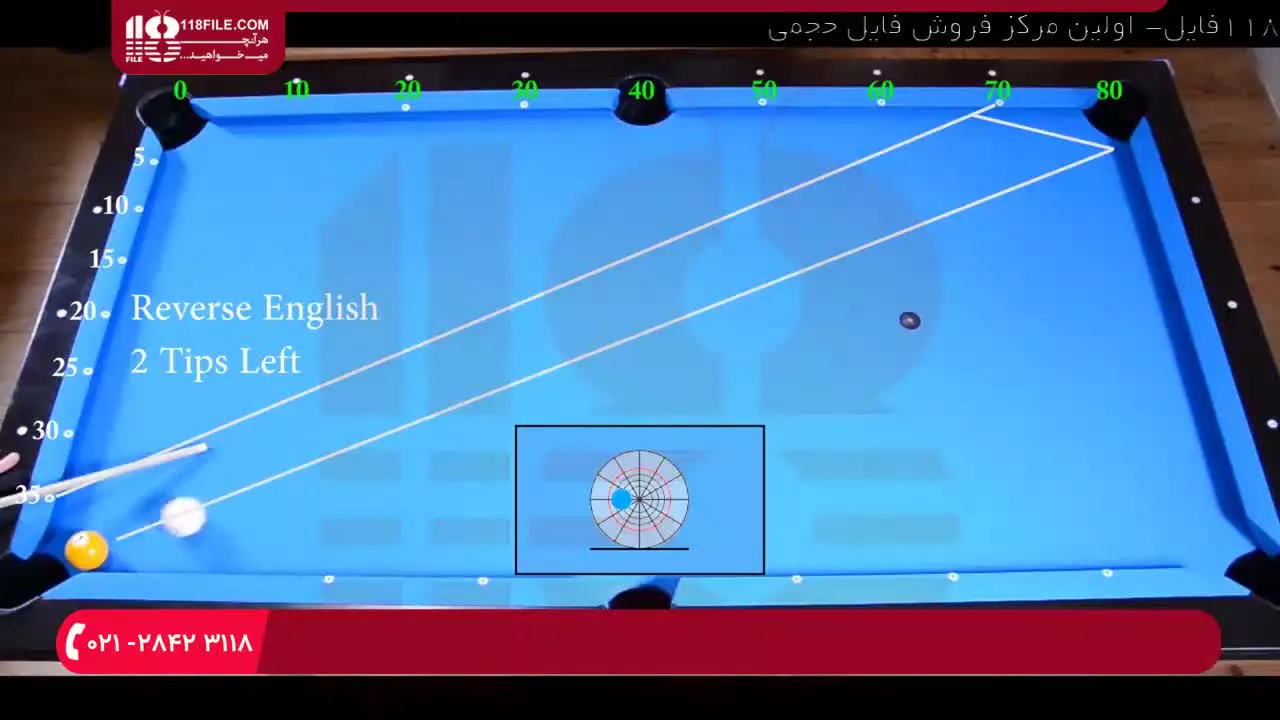 آموزش بیلیارد - تمرین شات ریلی محکم