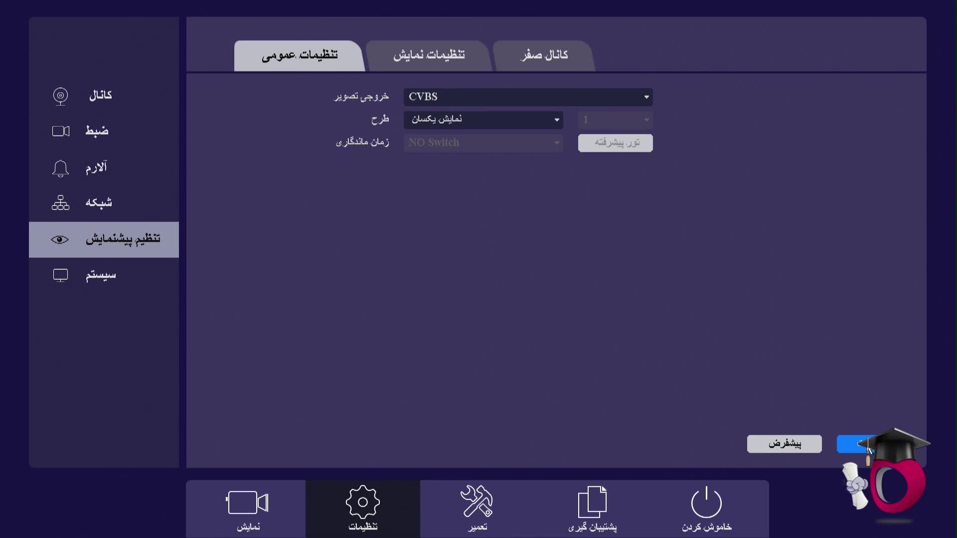 دریافت ورودی تصویر به صورت AV