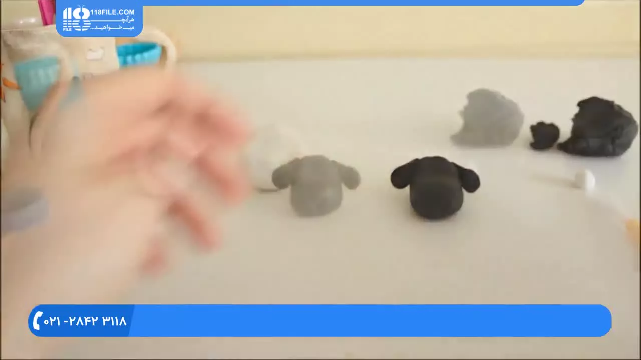 آموزش ساخت عروسک خمیری _ مراحل ساخت عروسک گوسفند بانمک