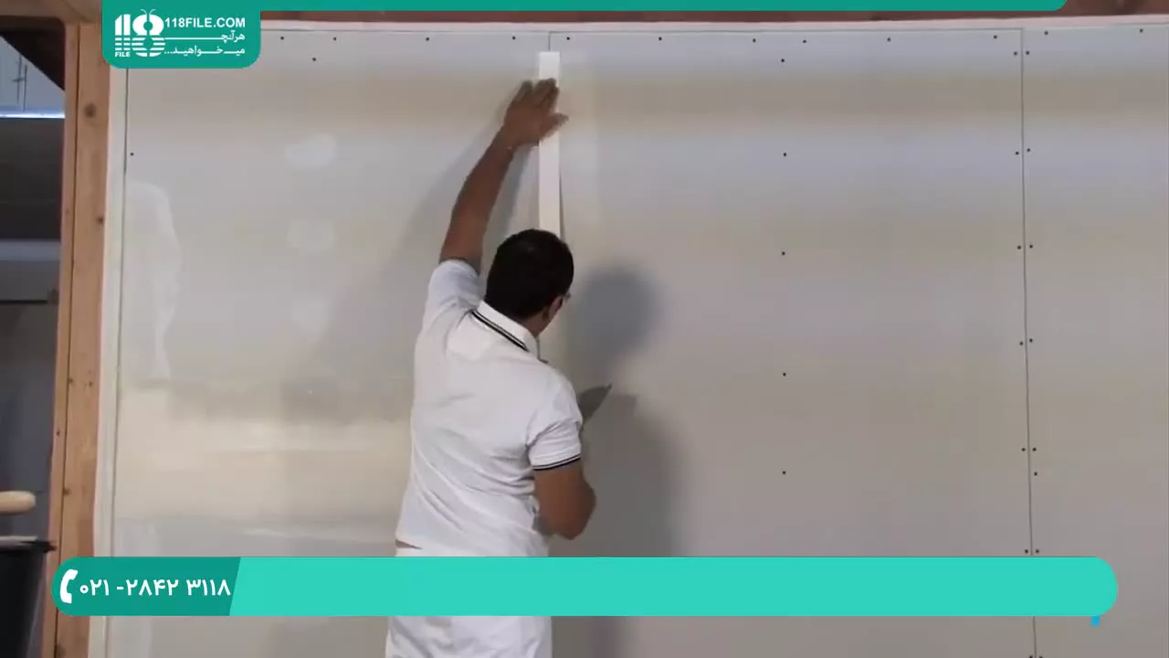 آموزش کناف کاری | کناف سقف ( آموزش درزگیری روی دیوار )