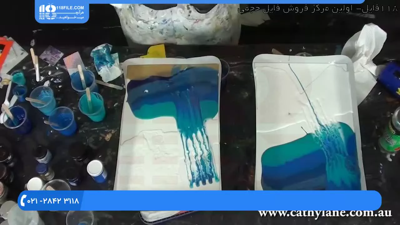 نقاشی با رزین اپوکسی|نقاشی با رزین|نقاشی آبستره(نقاشی طرح مدرن با رزین اپوکسی)