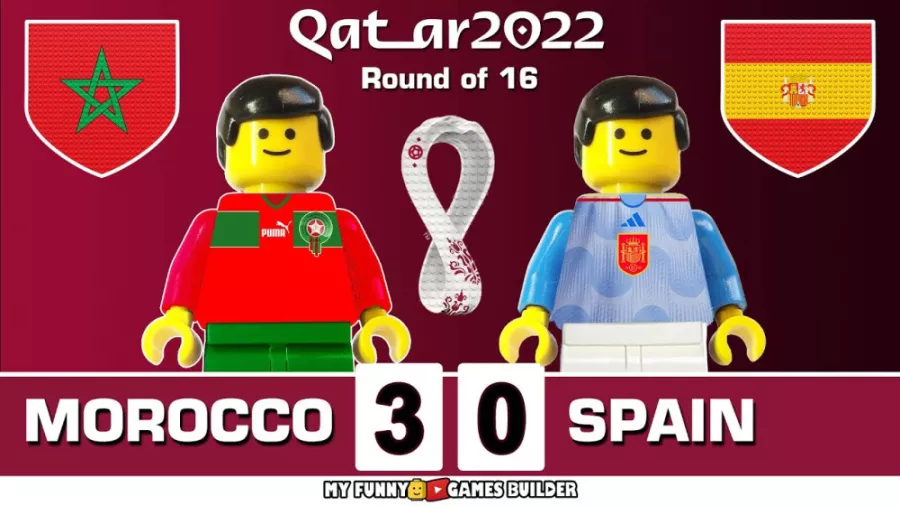 ضربات پنالتی مراکش 3-0 اسپانیا به روایت انیمیشن لگو