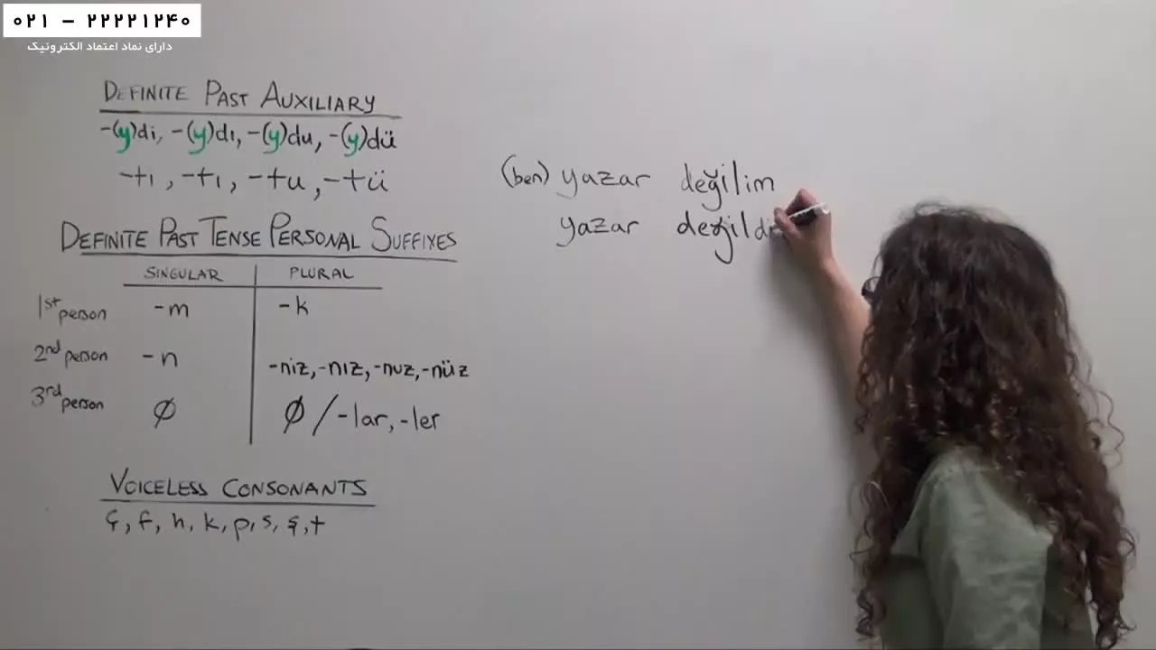 زبان ترکی-مکالمه زبان ترکی-منفی کردن جملات