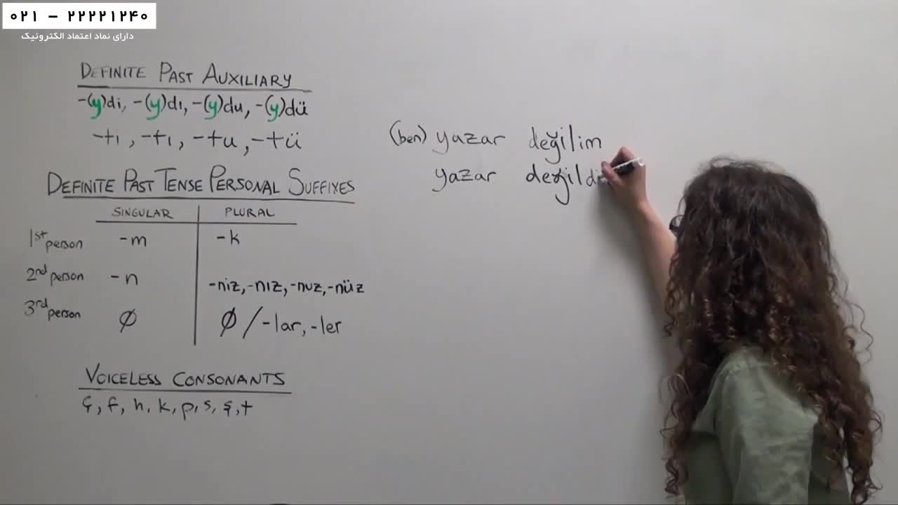 زبان ترکی-مکالمه زبان ترکی-منفی کردن جملات