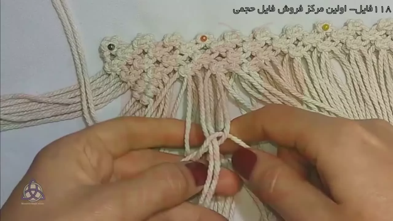 مکرومه بافی-کانال آموزش مکرومه بافی کیف-بافت کیف پولی دخترانه مکرومه