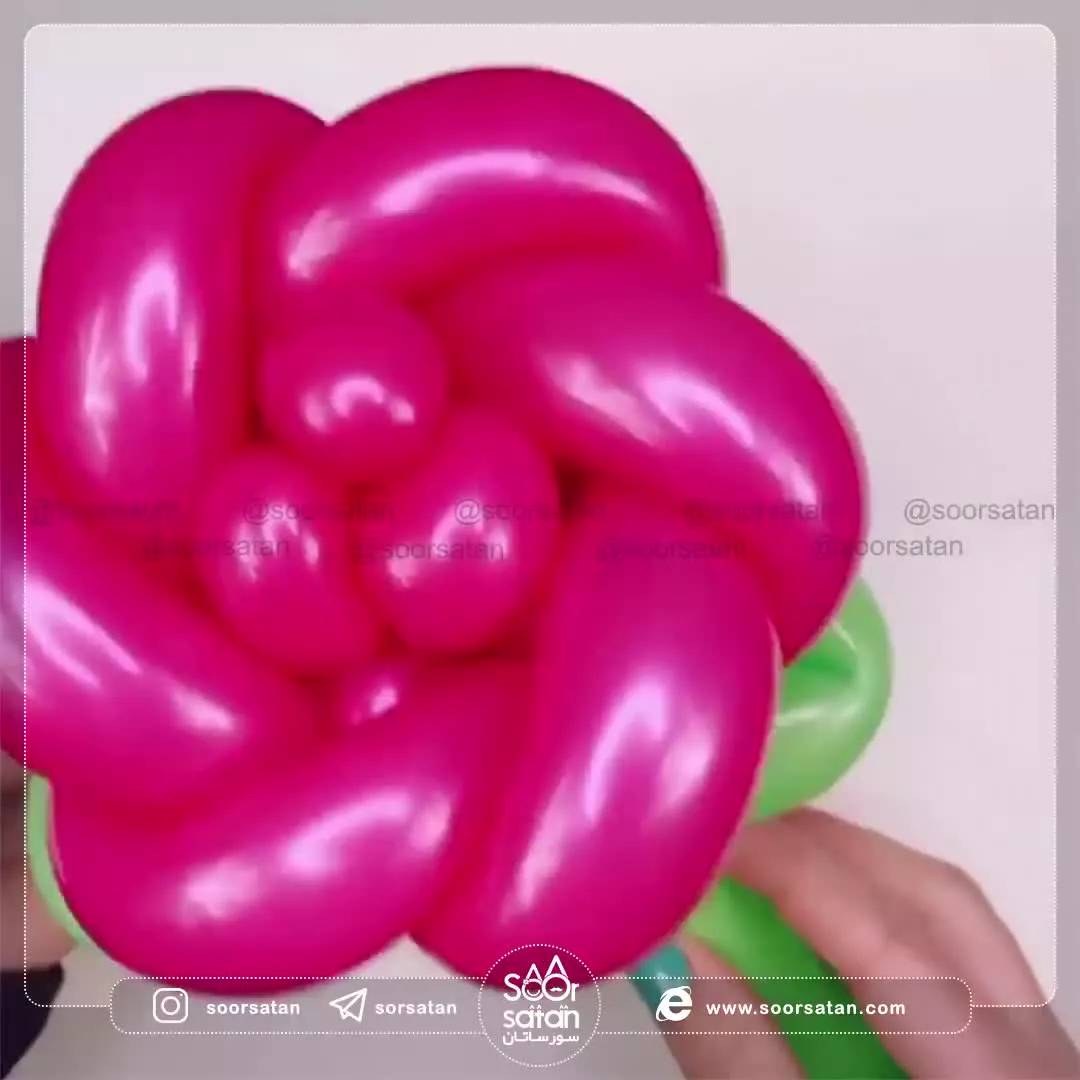 آموزش بادکنک آرایی گل