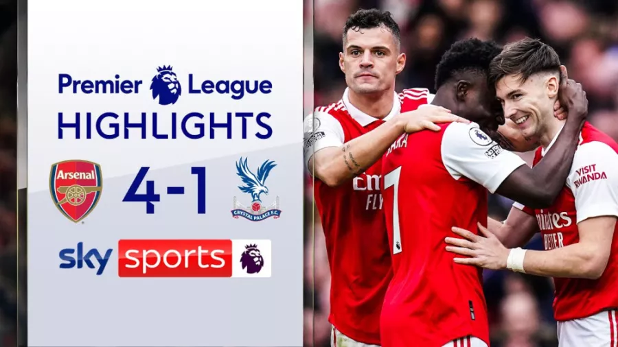 خلاصه بازی آرسنال 4-1 کریستال پالاس