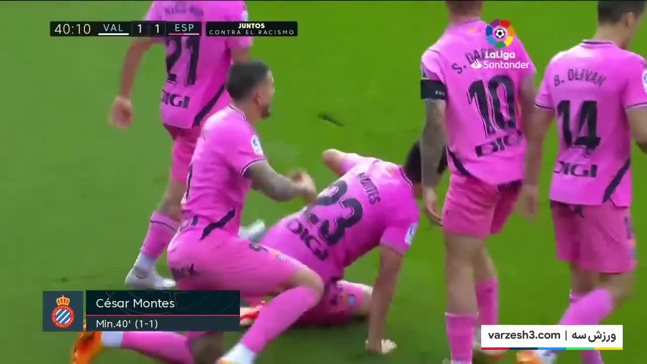 خلاصه بازی والنسیا 2-2 اسپانیول