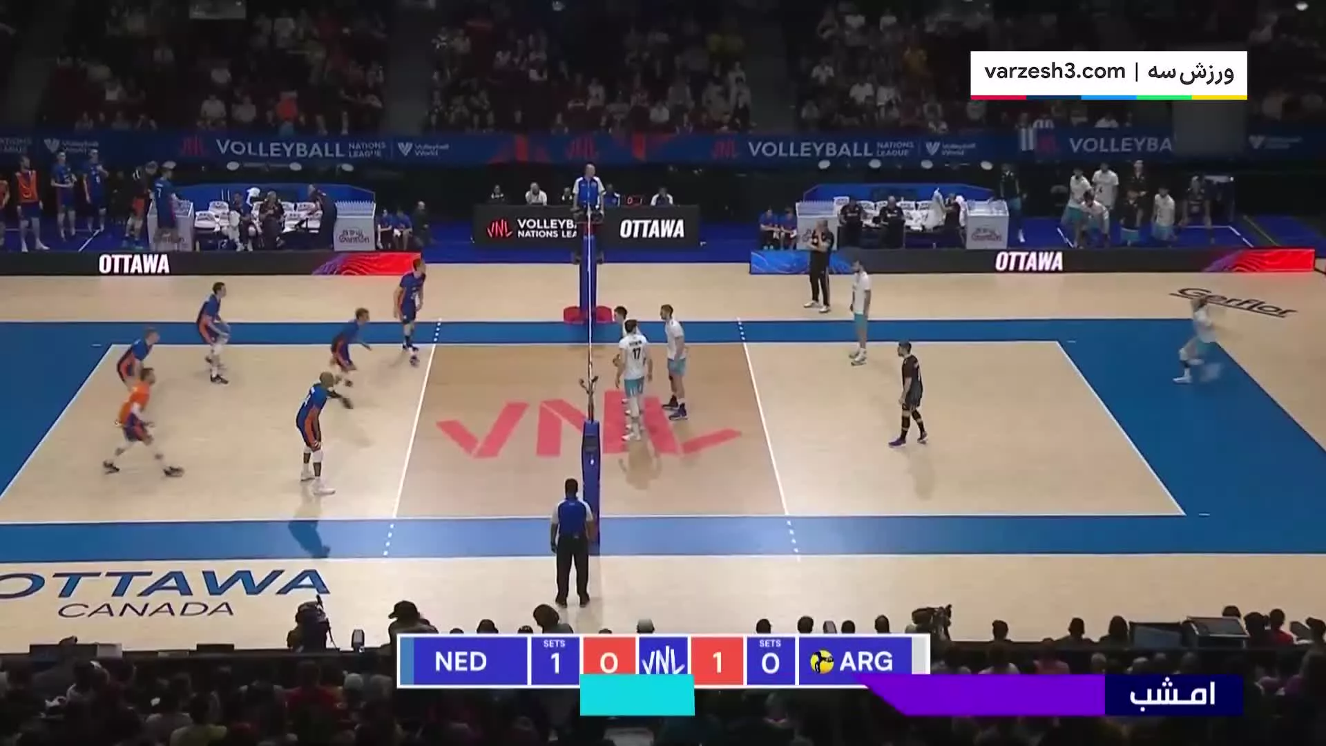 خلاصه والیبال آرژانتین 3-2 هلند
