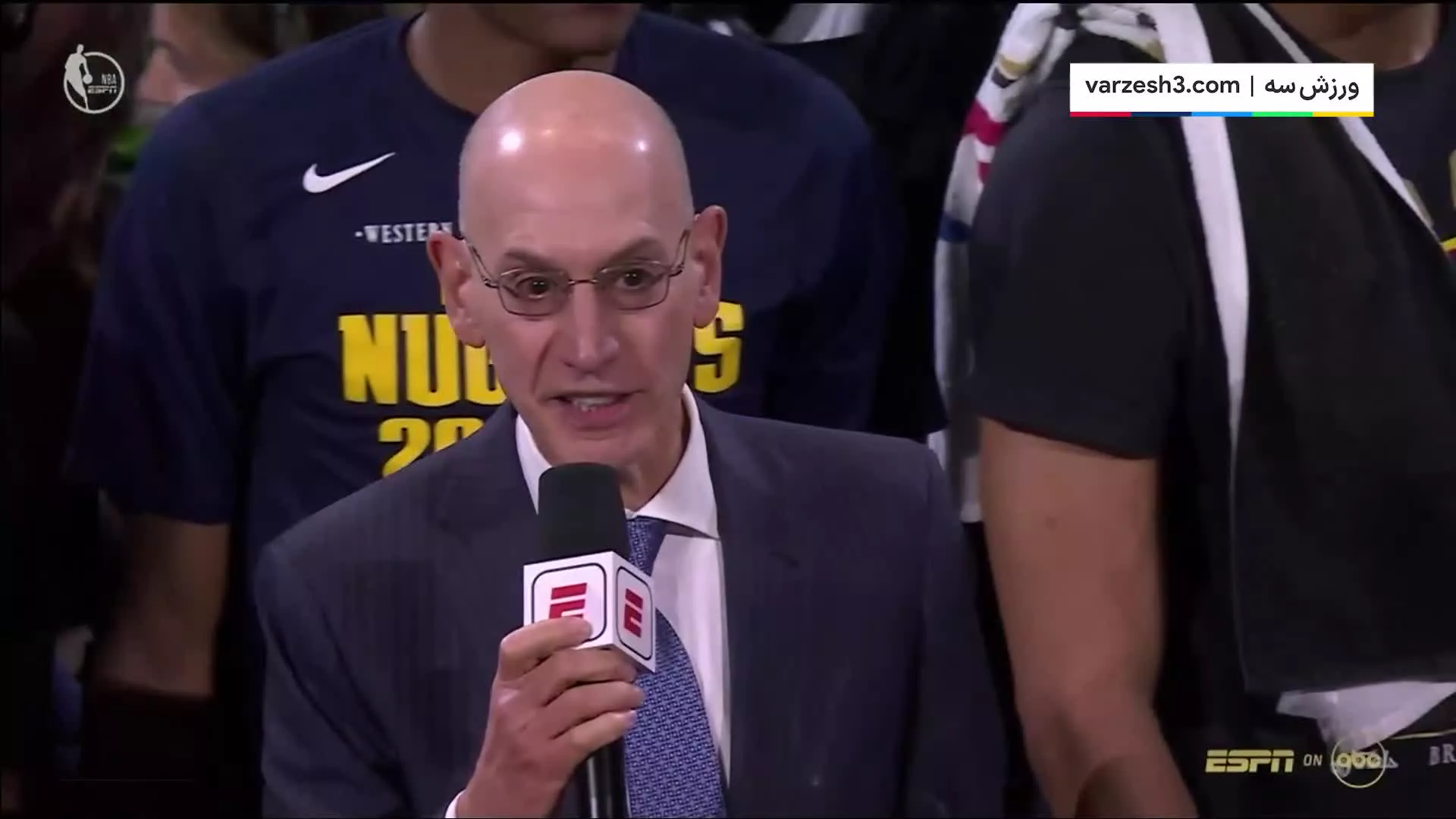 مراسم اهدای جام قهرمانی NBA به دنور ناگتس