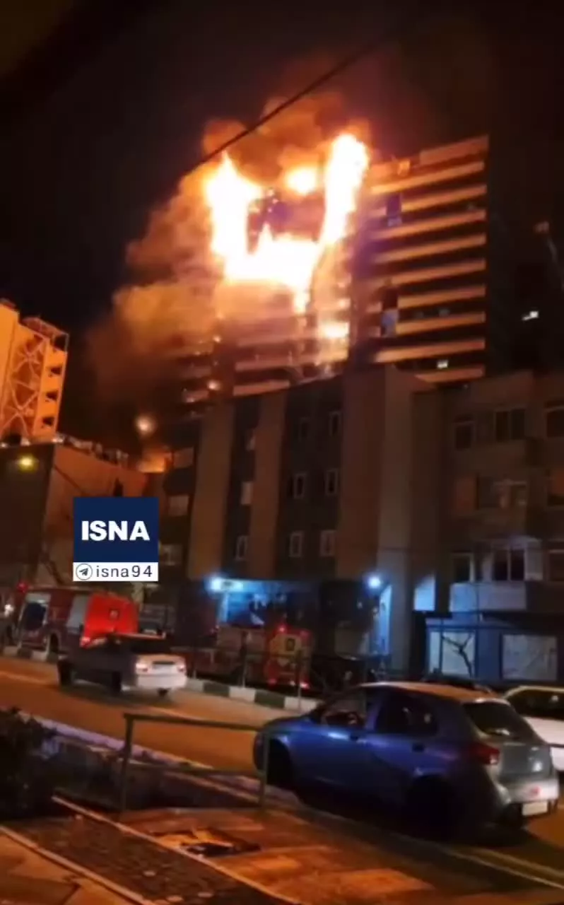 فوری آتش گرفتن بیمارستان گاندی تهران - بیمارستان گاندی