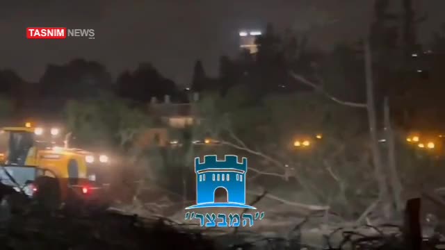   تخریب کامل ساختمان نظامی اسرائیل توسط موشک‌ها سپاه