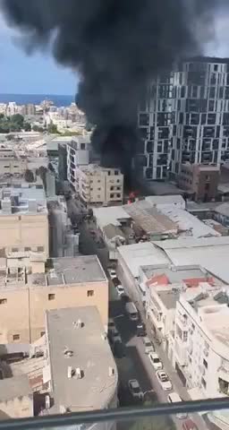   وقوع آتش‌سوزی مهیب در تل‌آویو