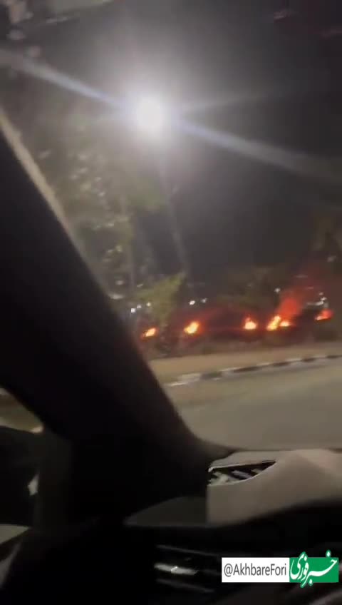   وقوع آتش‌سوزی در شمال شرق طبریا در نتیجه اصابت موشک‌های حزب الله