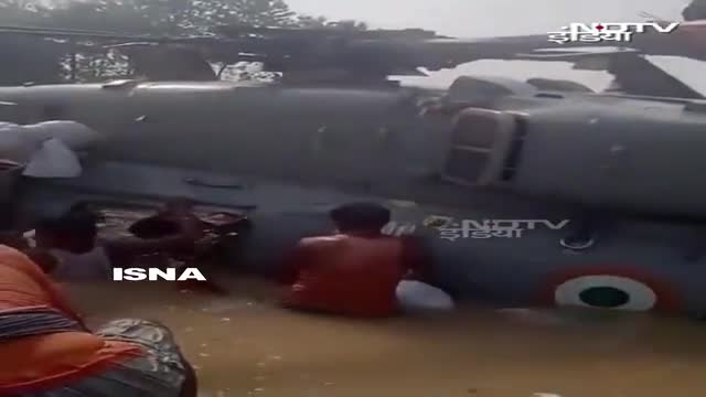   اولین تصاویر از سقوط هلیکوپتر امدادی در بیهار هند