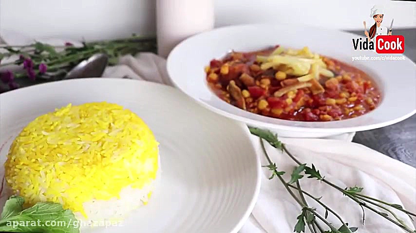 طرز تهیه و دستور پخت قیمه بادمجان بدون گوشت