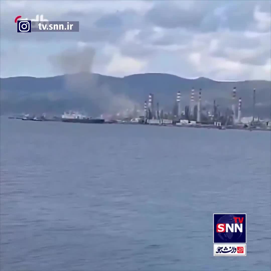   اولین تصاویر از محل انفجار در یک پالایشگاه در شرق استانبول