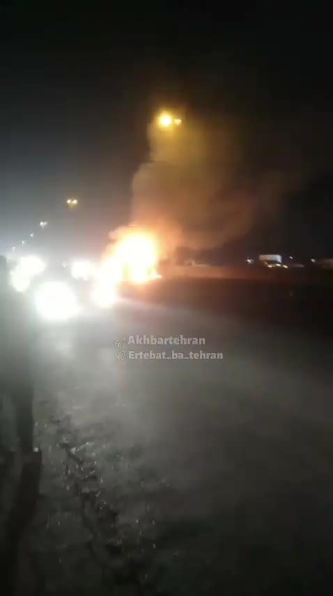   آتش سوزی خودرو در اتوبان ساوه
