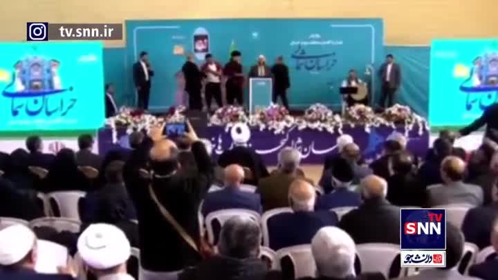   ورود پزشکیان با صدای زنگ زورخانه به محل سخنرانی در خراسان شمالی