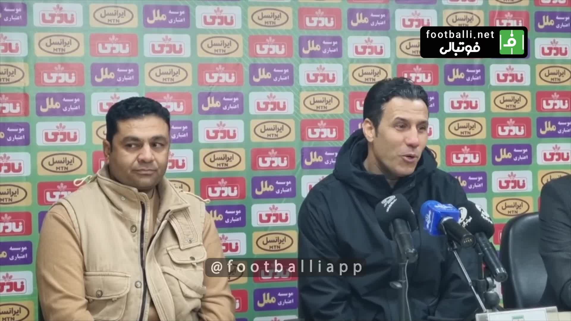 گفتگوی خبری مهدی تارتار بعد از برد تیم شمس آذر