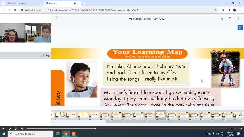 نمونه کلاس آموزش آنلاین  زبان کودکان