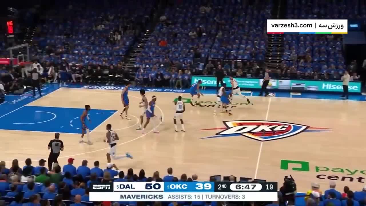 خلاصه بسکتبال اوکلاهاما سیتی تاندر - دالاس ماوریکس