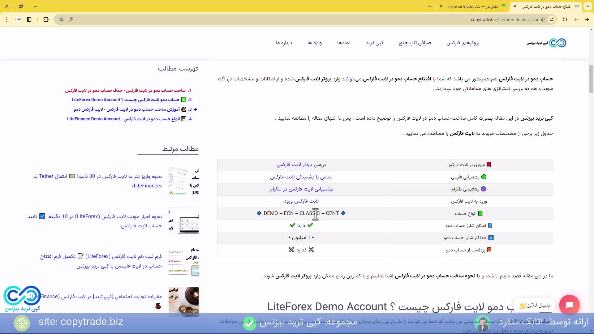 معرفی حساب دمو لایت فارکس نحوه ساخت حساب دمو لایت فایننس [شماره 286]