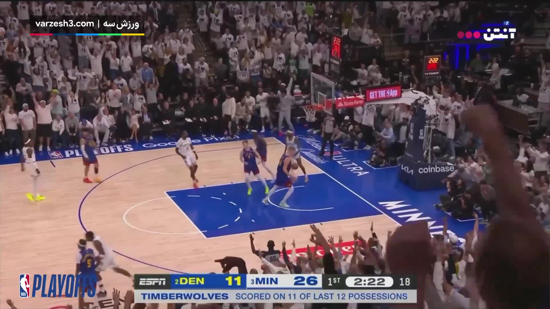 خلاصه بسکتبال مینه سوتا تیمبرولوز - دنور ناگتس