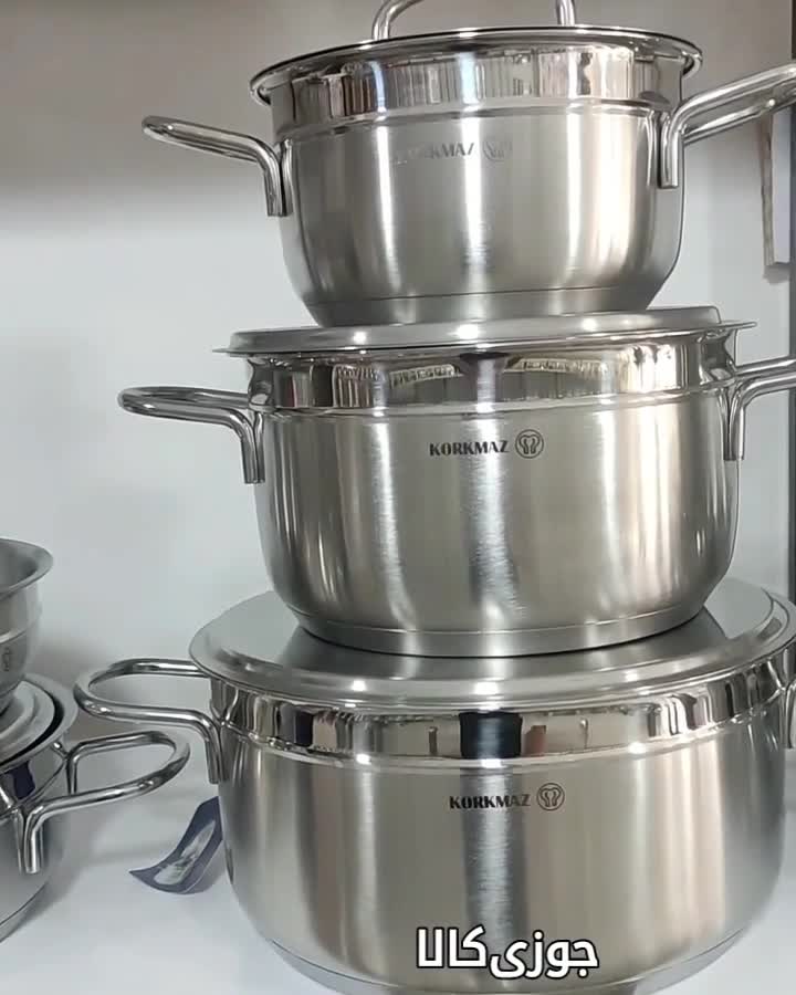 سرویس قابلمه استیل کرکماز 9 پارچه مدل A2000
