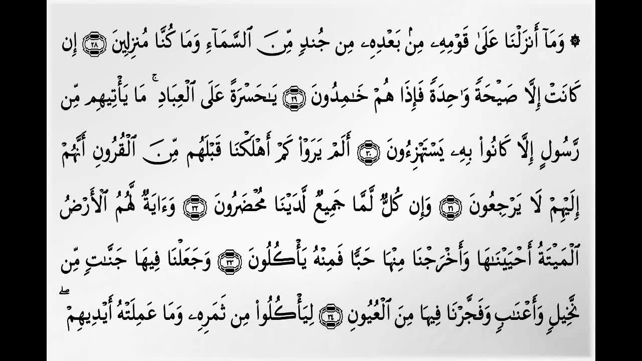 سوره یس قران کریم اموزشی و تصویری