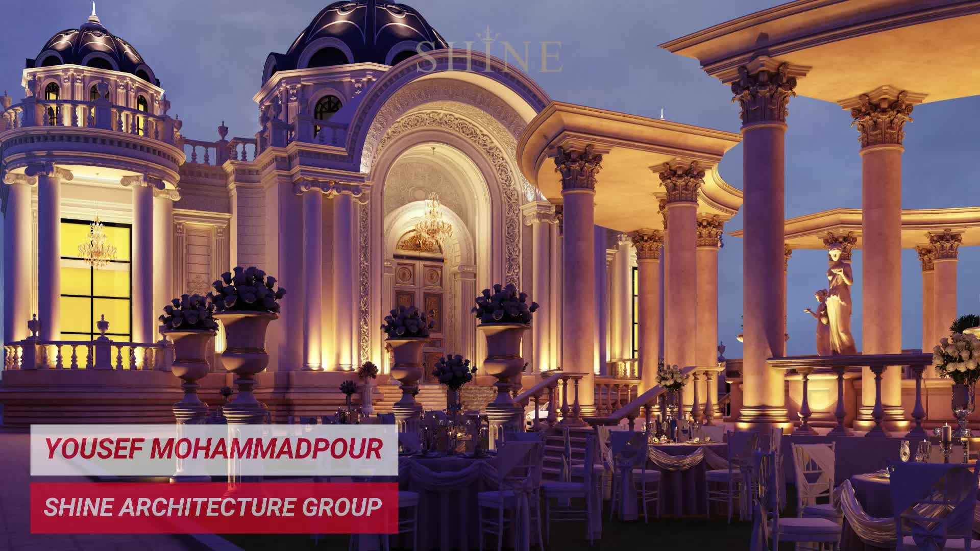 طراحی و اجرای نما و لند اسکیپ باغ تالار گرند پالاس