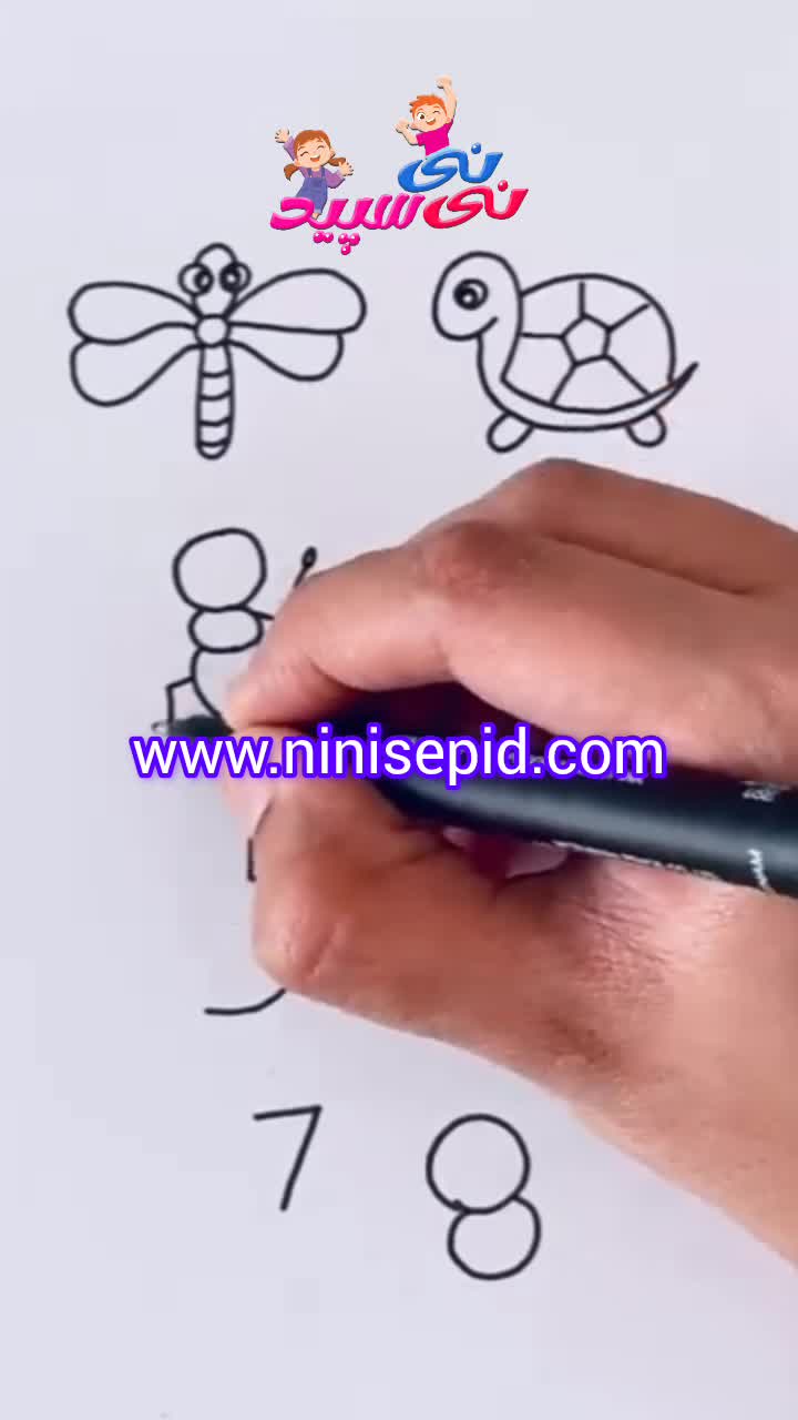 نقاشی حیوانات با اعداد انگلیسی