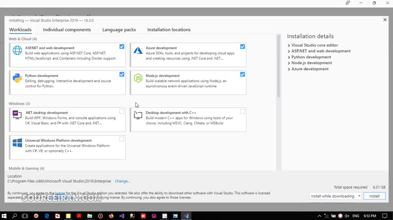 آموزش نصب ویژوال استودیو نسخه 2019 با جزئیات