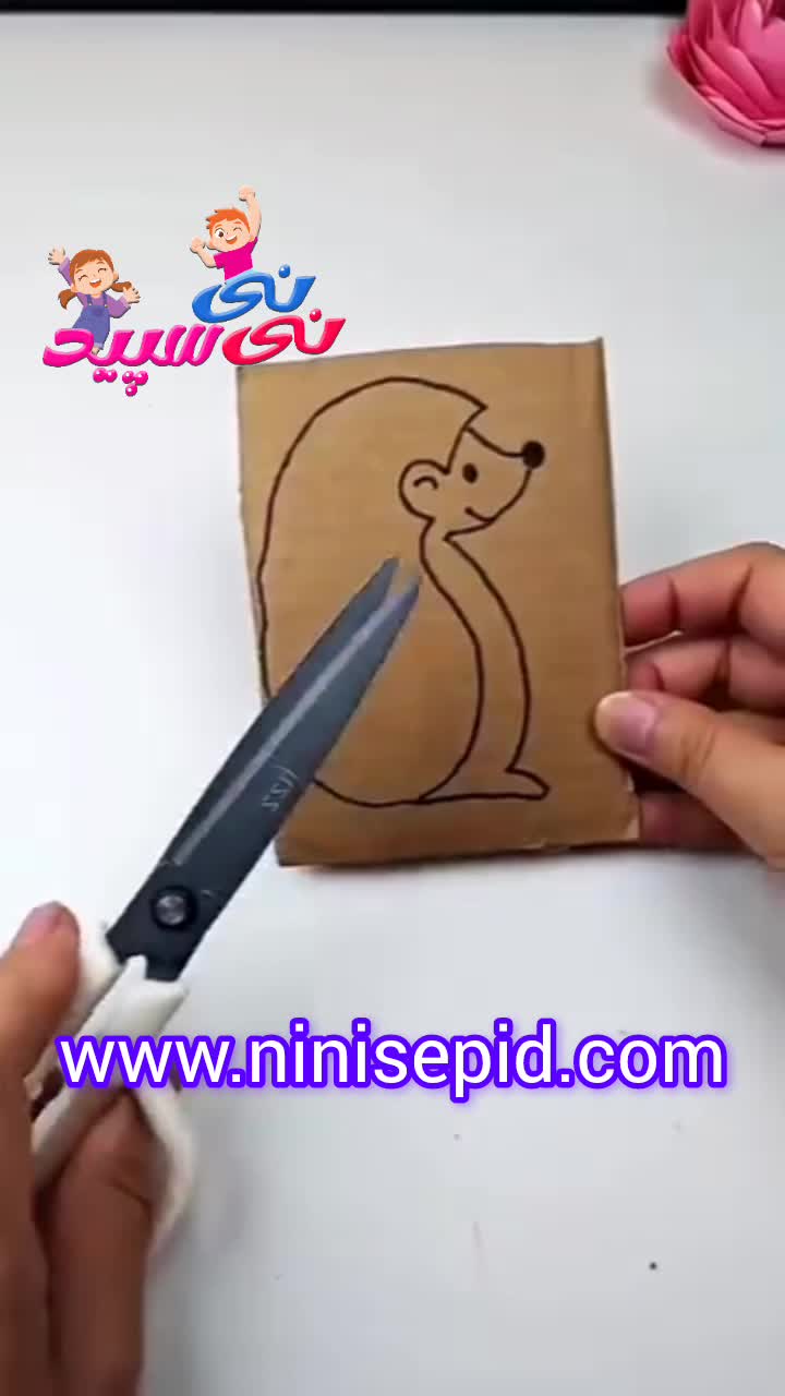 کاردستی جوجه تیغی با مقوا