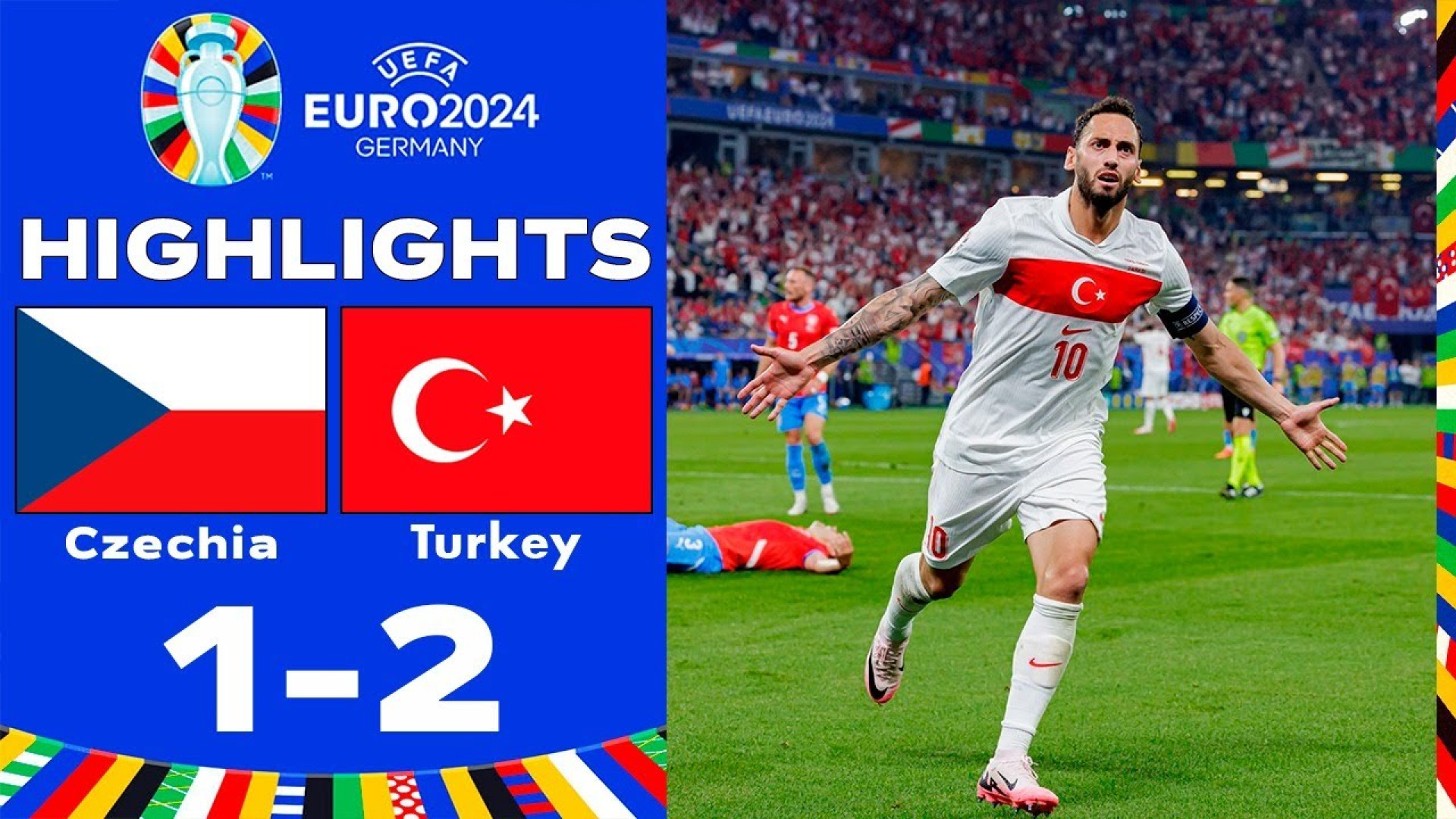 خلاصه بازی فوتبال جمهوری چک 1-2 ترکیه | رقابتهای یورو 2024