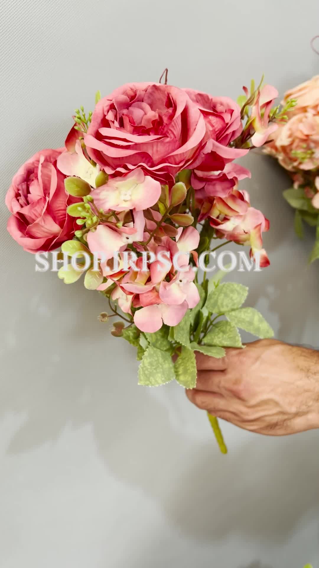 انواع بوته گل مصنوعی رز و آرتانزیا | فروشگاه ملی