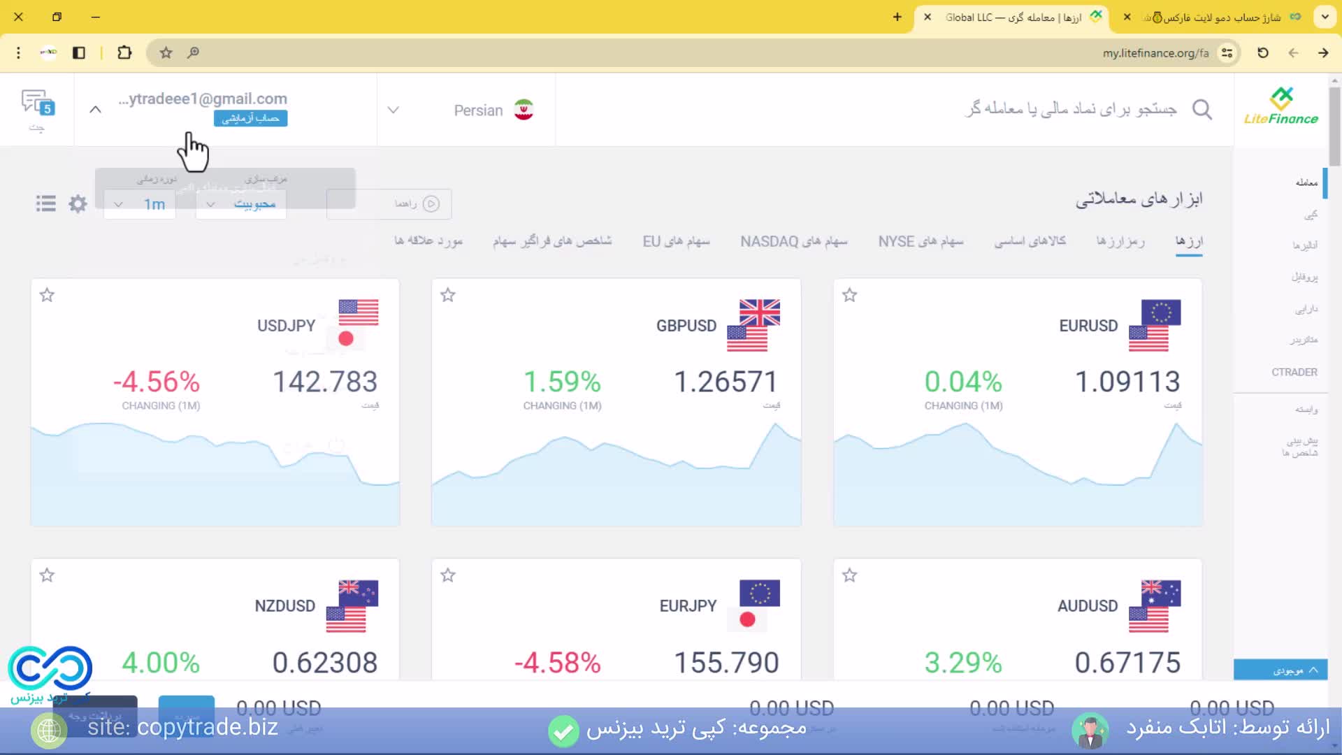 ‫شارژ حساب دمو لایت فایننس نحوه شارژ حساب دمو در «liteforex» [شماره 297]