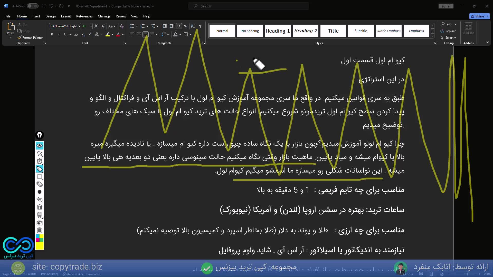 آموزش ترید حرفه ای فارکس کپی ترید بیزنس[سبک کیو ام لول (QM Level)] - جلسه 1