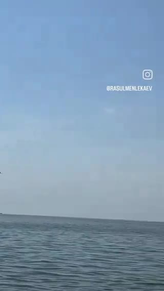 پرواز ۲ موشک کروز تهاجمی روسیه برفراز دریای کاسپین در حال پرواز به اوکراین