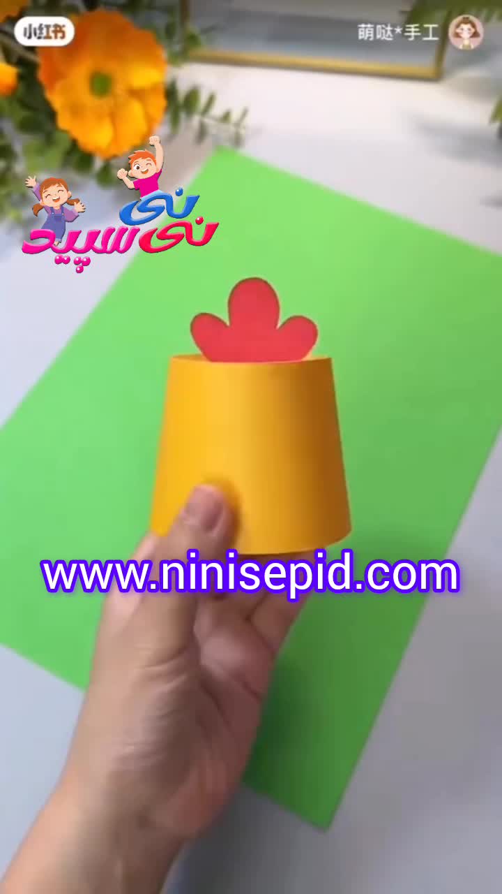 کاردستی جوجه با لیوان کاغذی