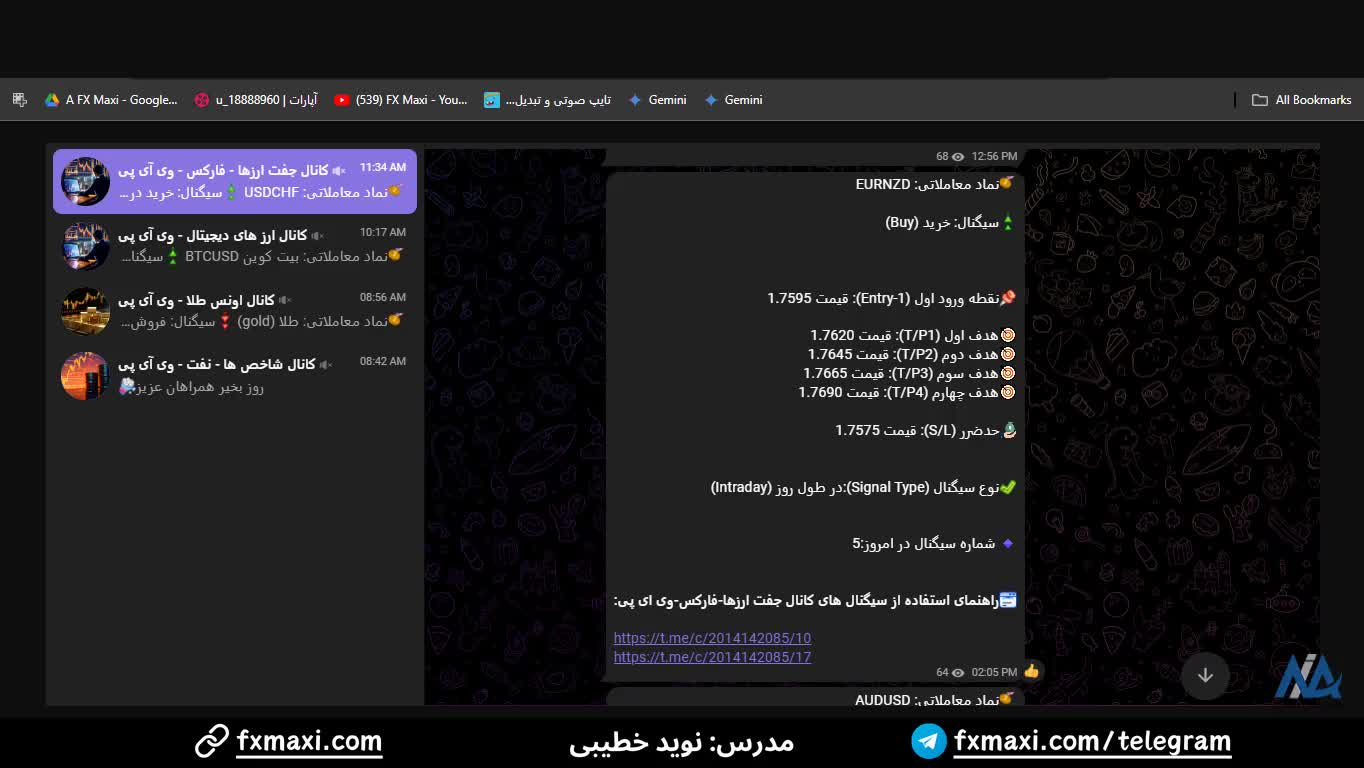سیگنال یورو به دلار نیوزلند با سود 95 پیپ - سیگنال فارکس رایگان | ویدئو شماره 413