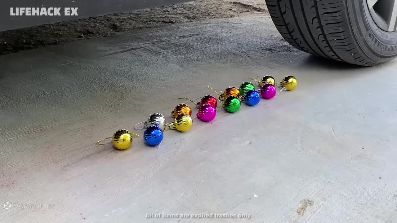 کلیپ حال خوب کن | رد شدن ماشین روی سرنگ اسباب بازی بازی اسلایم