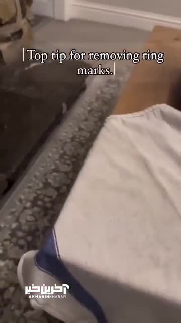 تکنیک شگفت‌انگیز اما ساده برای از بین بردن جای لیوان روی میز چوبی!