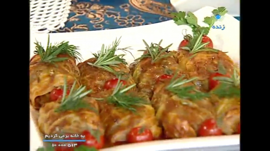 طرز پختن دلمه کلم برگ مجلسی و  متفاوت | آموزش دلمه کلم برگ