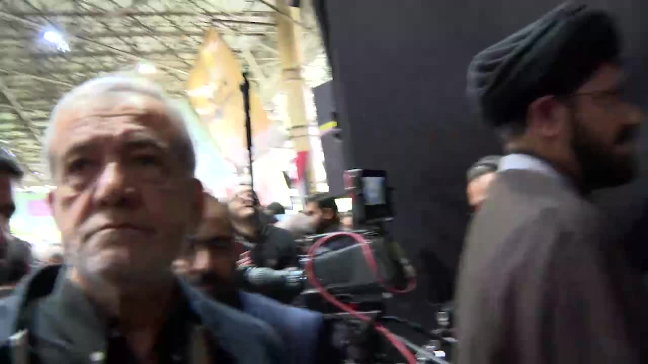 مسعود پزشکیان در مراسم تشییع شهید هنیه