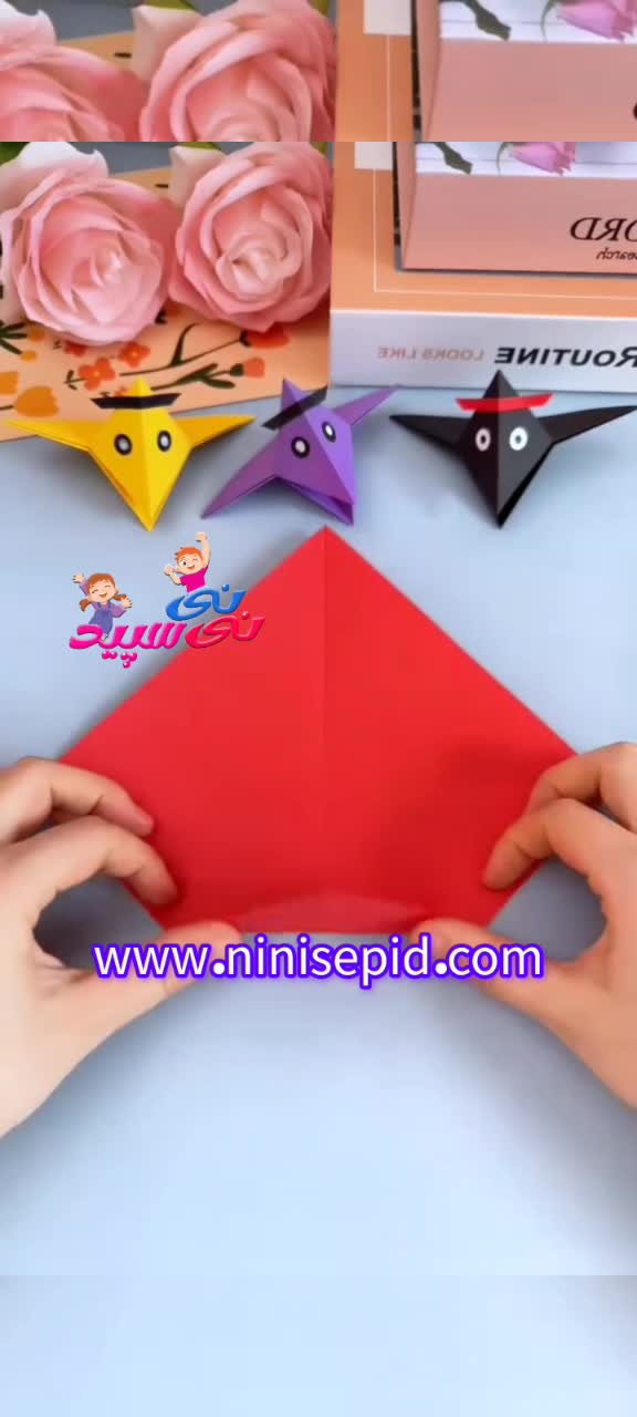 کاردستی کلاغ با کاغذ رنگی