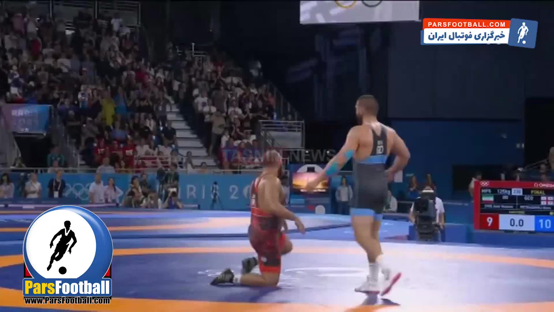 حرکت زشت گنو پتریاشویلی ، آزادکار گرجستانی در فینال المپیک 2024 پاریس مقابل امیرحسین زارع